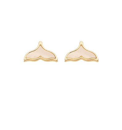 Whale Tail Shell Earrings