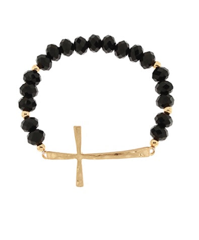 Cross & Glass Bracelet