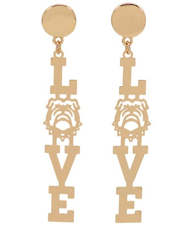 LOVE Bulldog Earrings