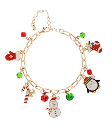 Christmas Penguin & Multi Charm Bracelet