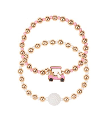 Golf Cart Stretchy Bracelet Set