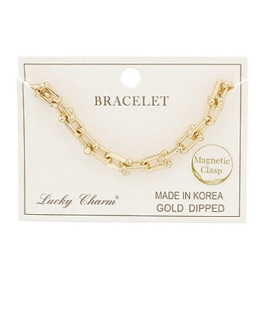 8mm U Link Chain Bracelet Magnetic Link