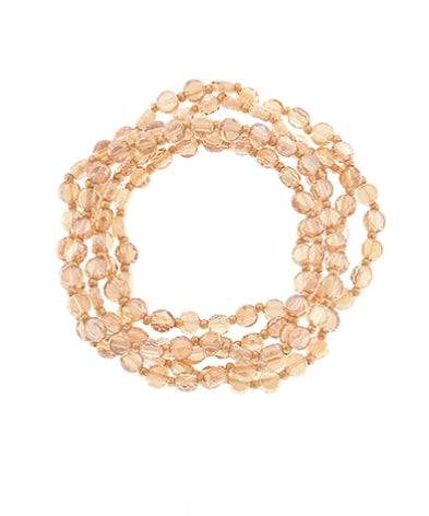 5 Row Glass Stone Beaded Bracelet