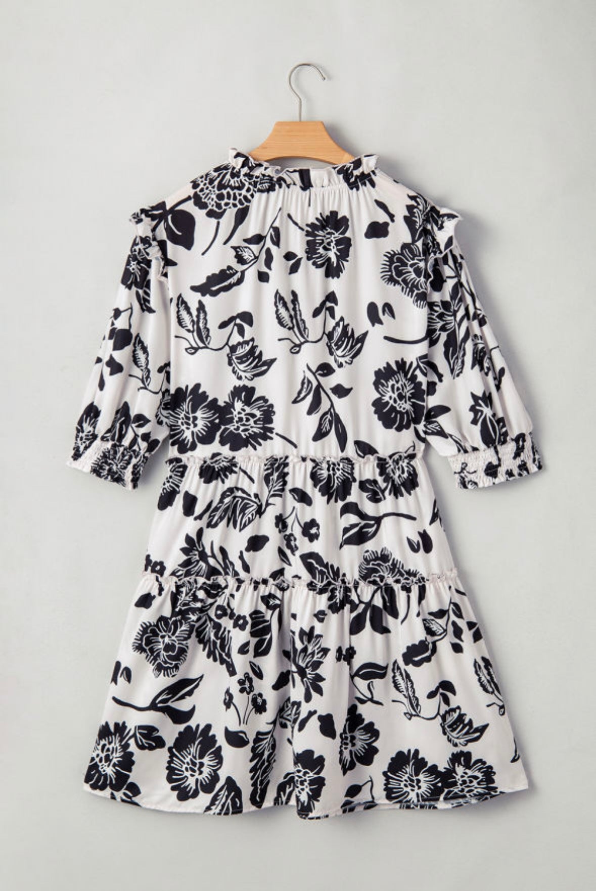 Floral Print Tiered Mini Dress