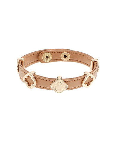 Clover Station Leather Bracelet