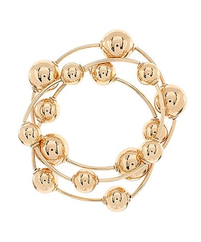 3 Row CCB Station Bar Chain Bracelet