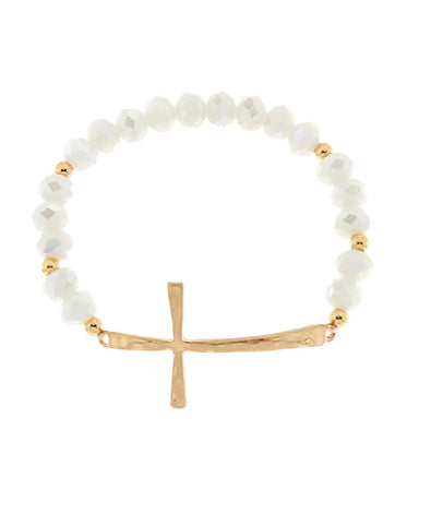 Cross & Glass Bracelet