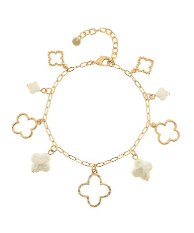 Clover & Multi Charm Bracelet