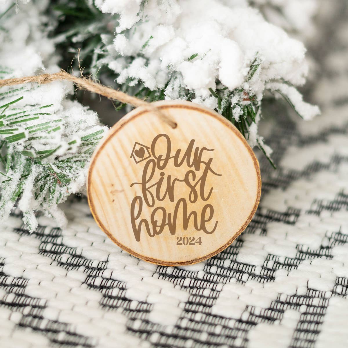 First Home 2024 Christmas Wood Ornament