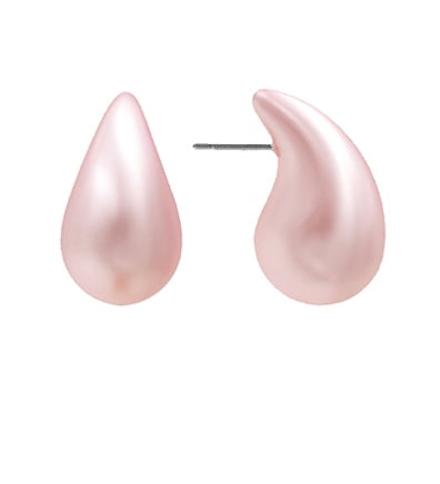 Puffy Teardrop Pearl Earrings