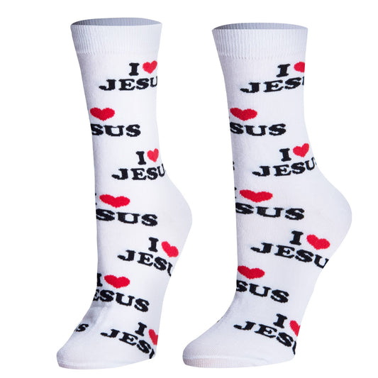 I Love Jesus - Womens Crew Socks