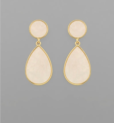 MOP Teardrop Dangle Earrings