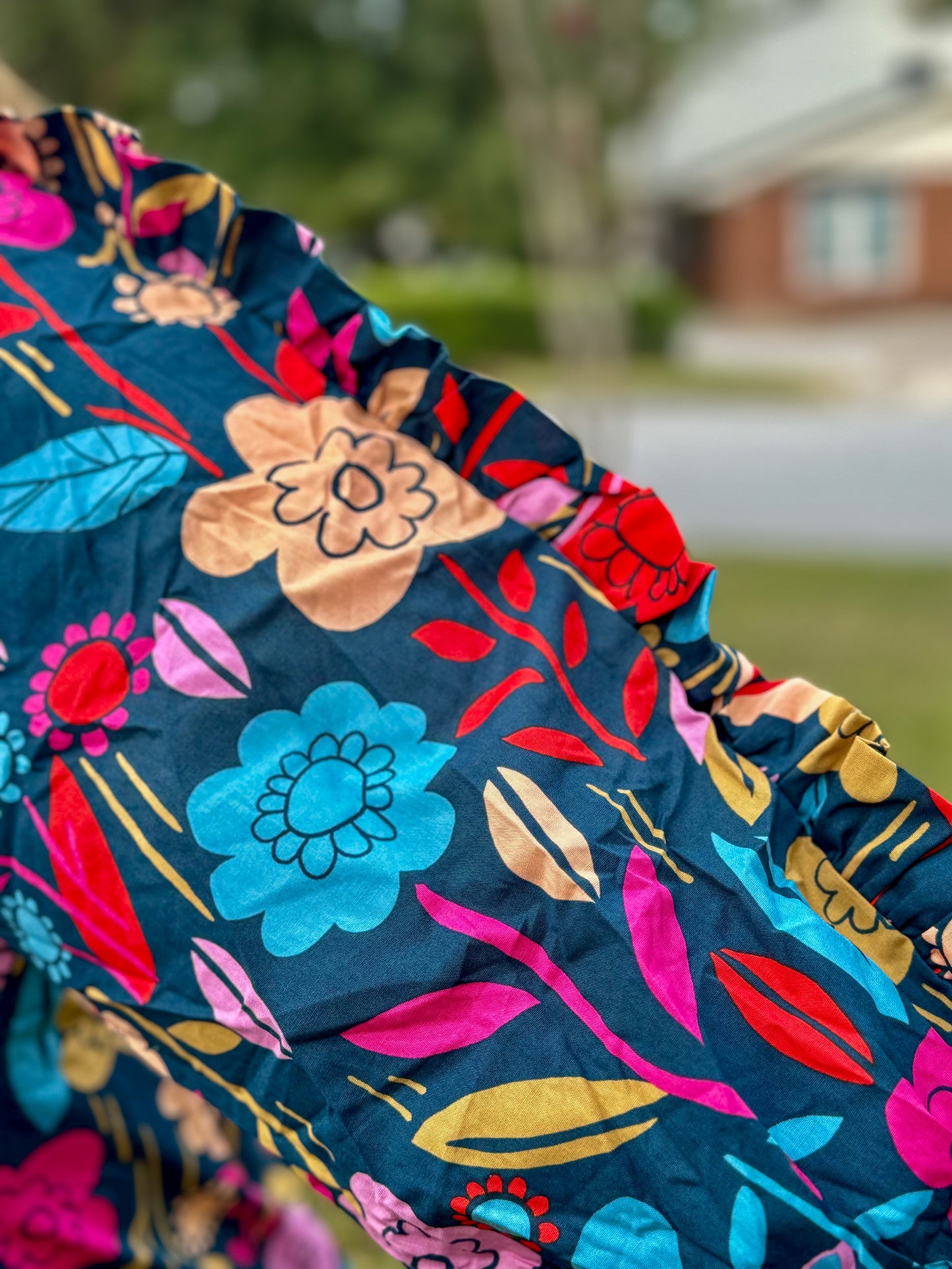 Floral Print Ruffled Mini Dress