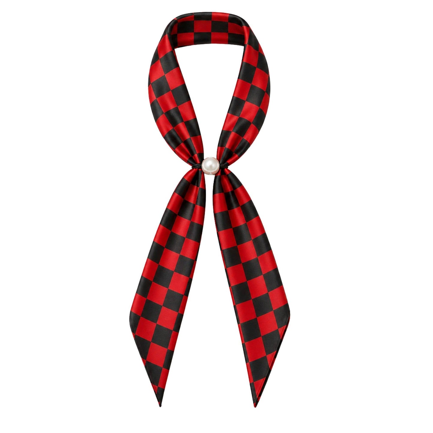 Checkered Gameday Magnetic Scarf Necklace