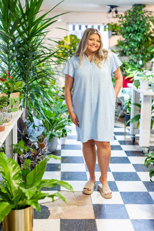 The Nicole Dress, Light Blue