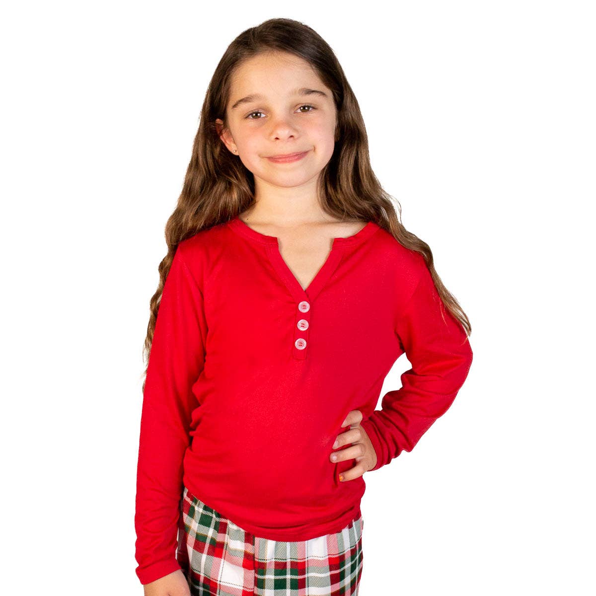 Girl's Classic Henley Sleep Shirt