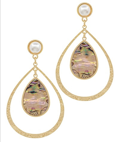 Hammered Teardrop Earrings