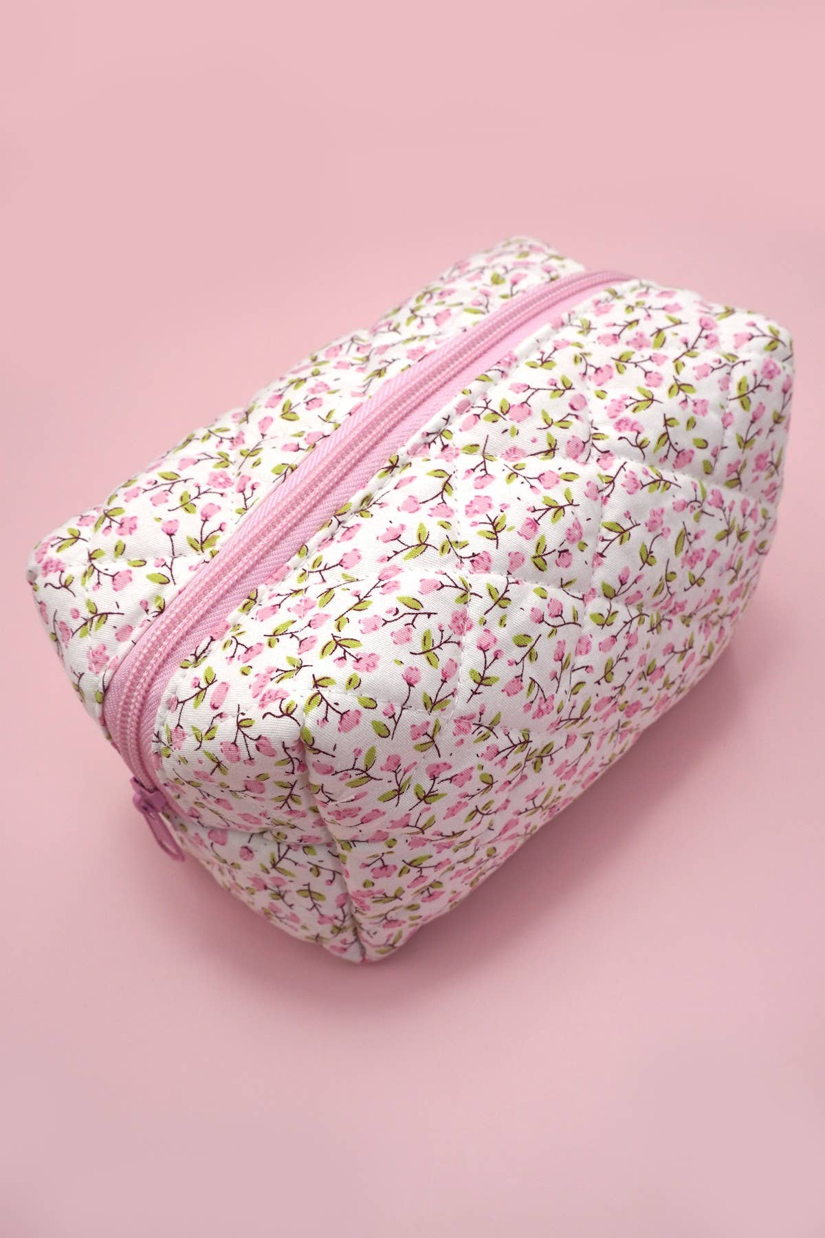 Ditsy Quilted Cotton Floral Cosmetic Pouch