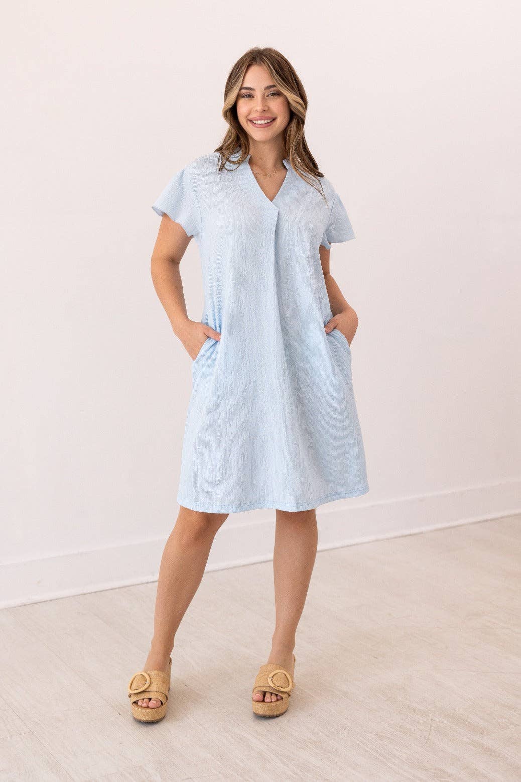 The Nicole Dress, Light Blue