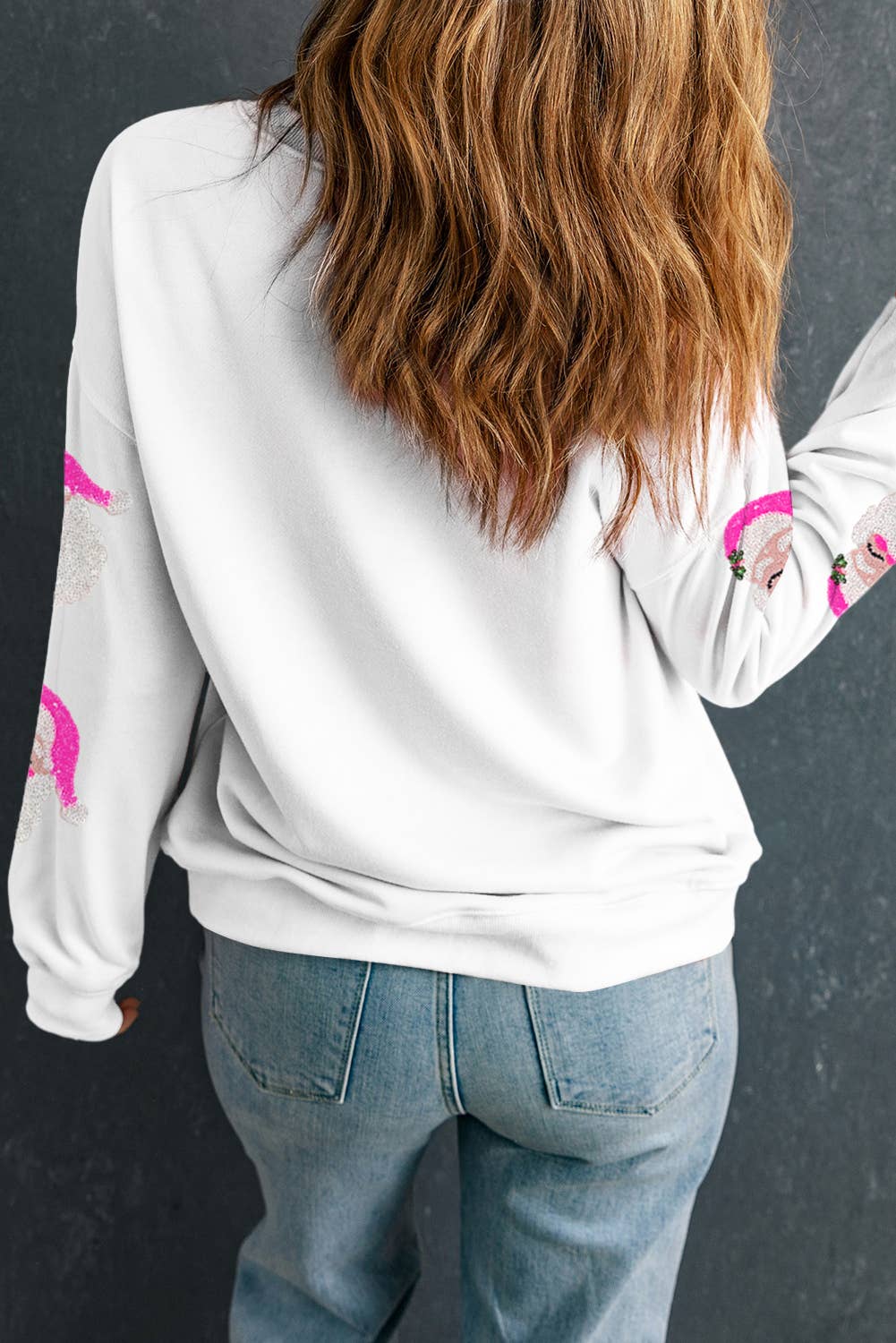 Santa Claus Sequin Graphic Sweatshirt