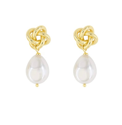 Pearl Love Knot Earrings