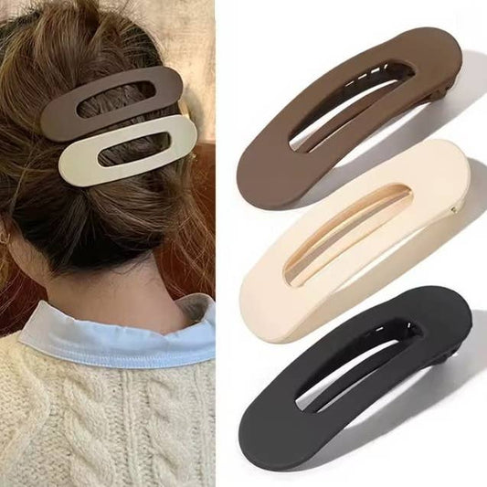 Large Oval Flat Hair Claw Clips