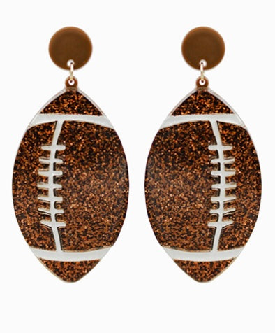 Football Glitter Earrings