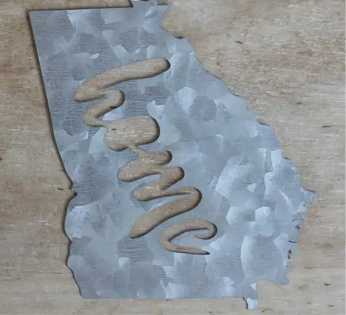 Galvanized GA Ornament