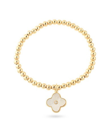 MOP Clover Charm Bracelet