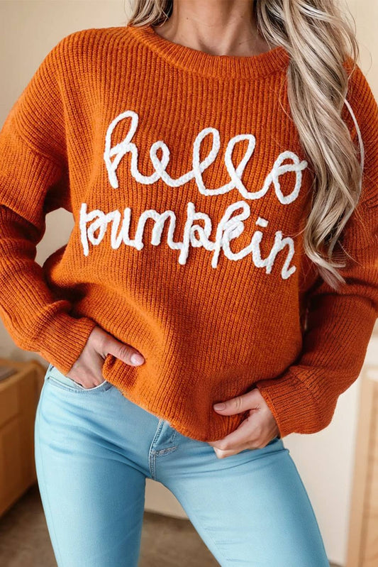 Hello Pumpkin Knit Sweater