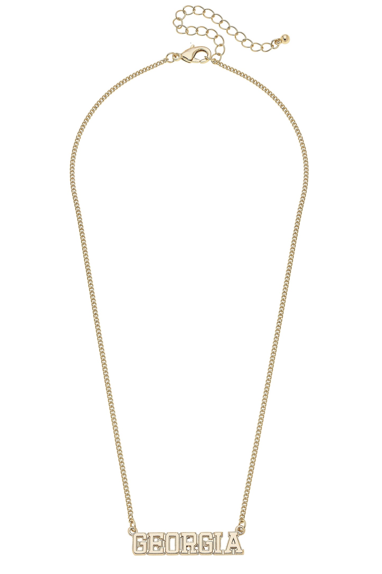 Georgia Bulldogs Varsity Outline Necklace