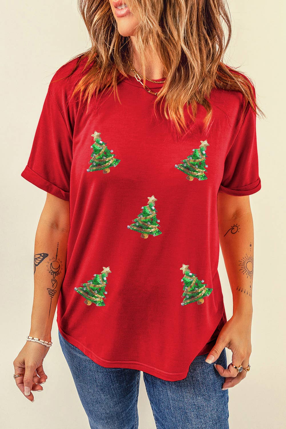 Sequined Christmas Tree Tee