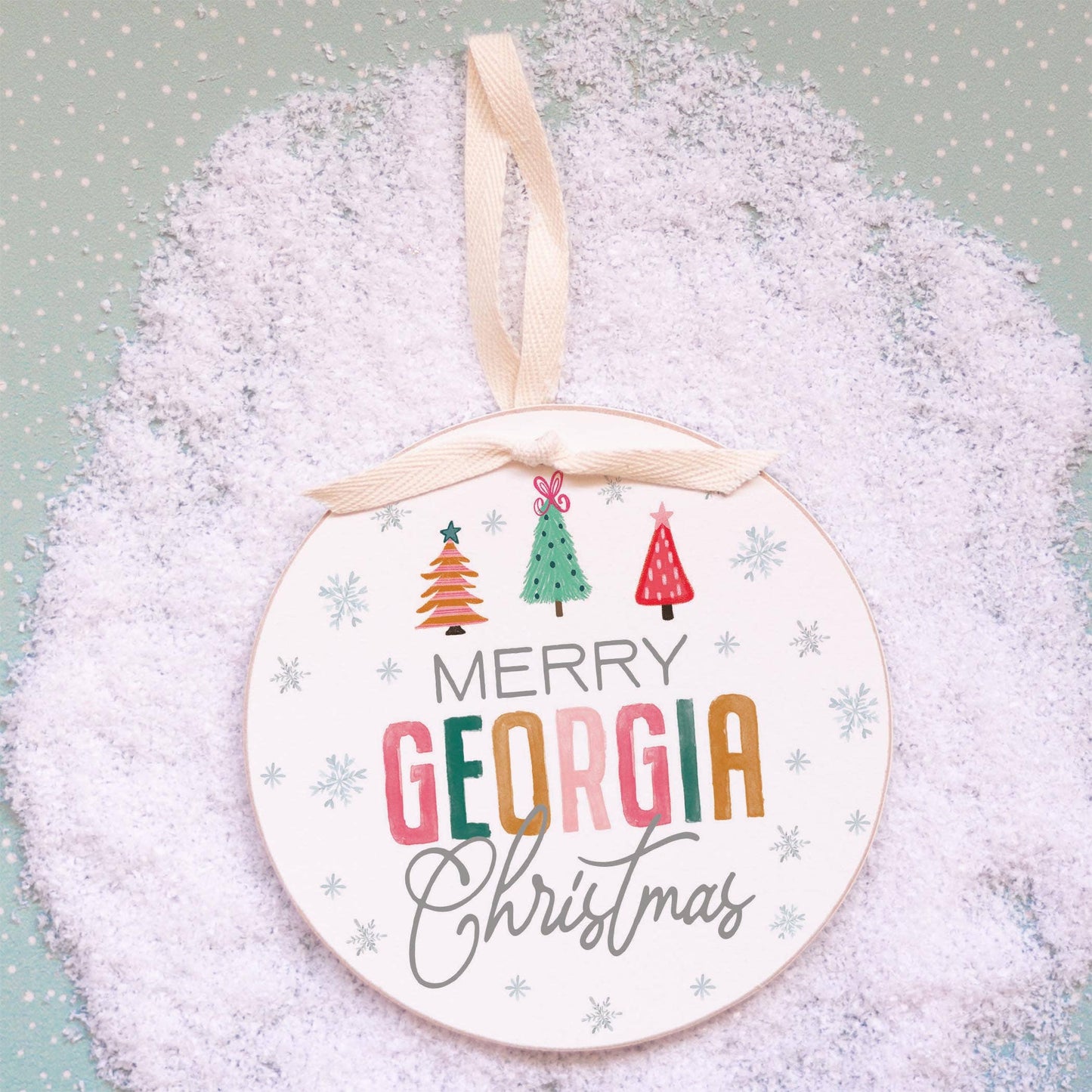 "Merry Georgia Christmas" - Whimsy Wonderland Ornament