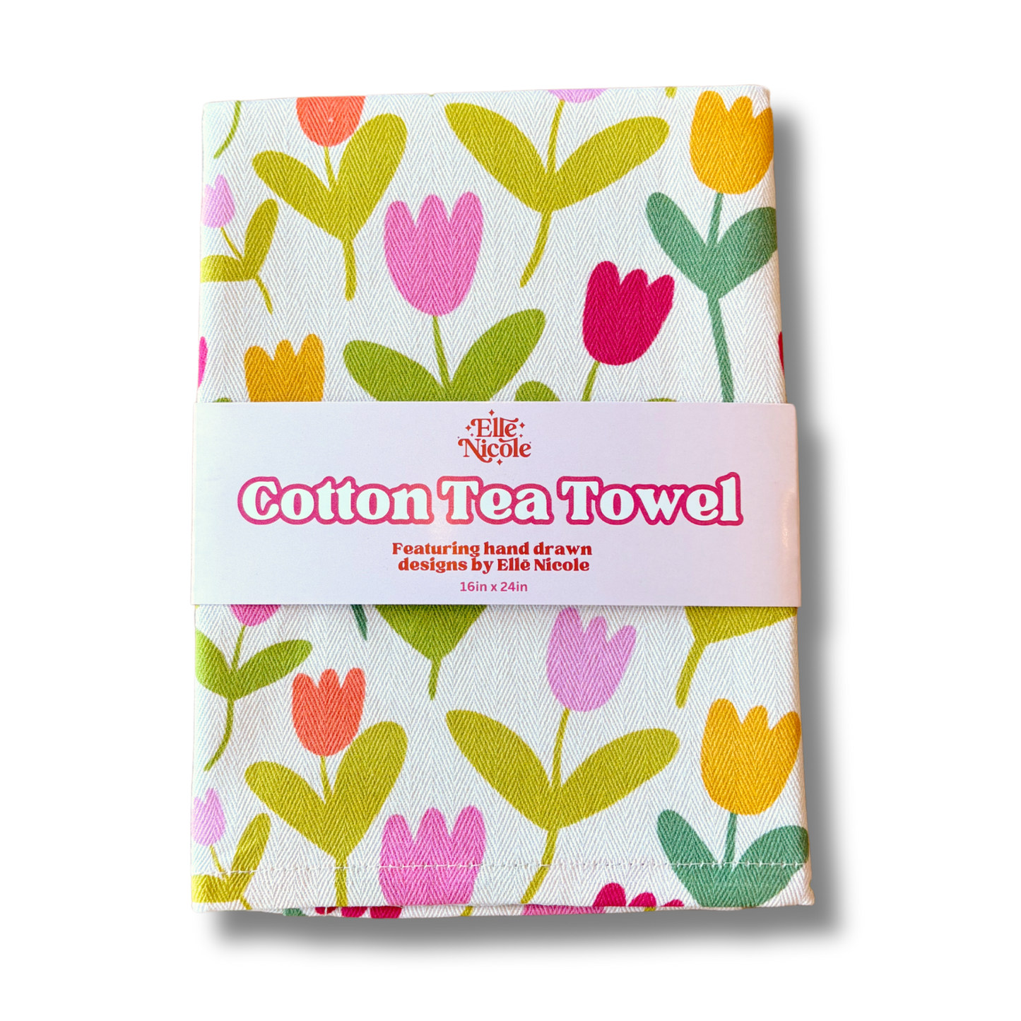 Cotton Tea Towel - Tulips