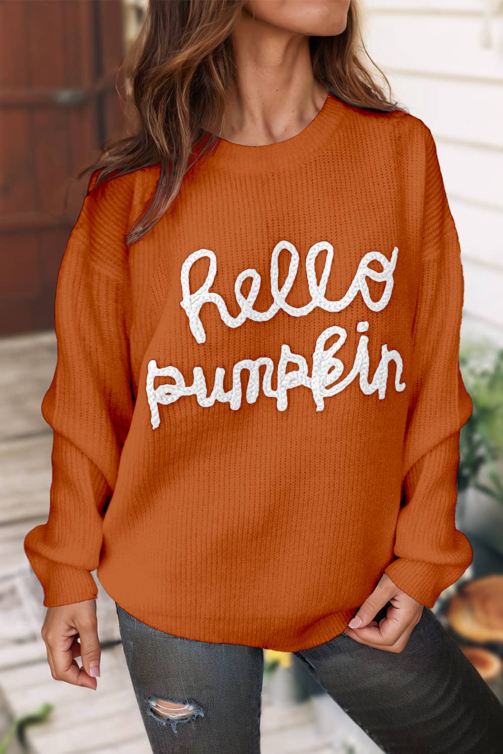 Hello Pumpkin Knit Sweater