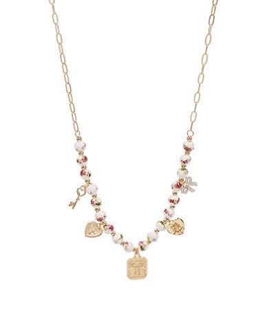 Multi Charm Ceramic Ball Necklace