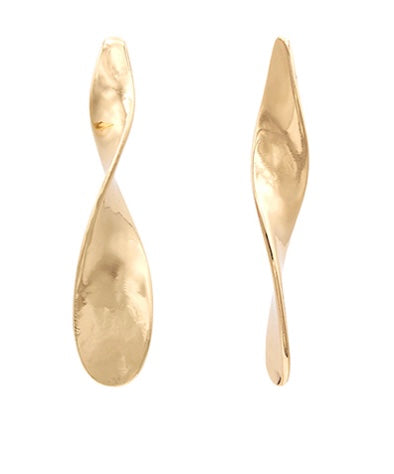 Long Twisted Metal Earrings