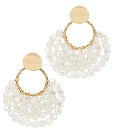 Crescent Pearl Earrings