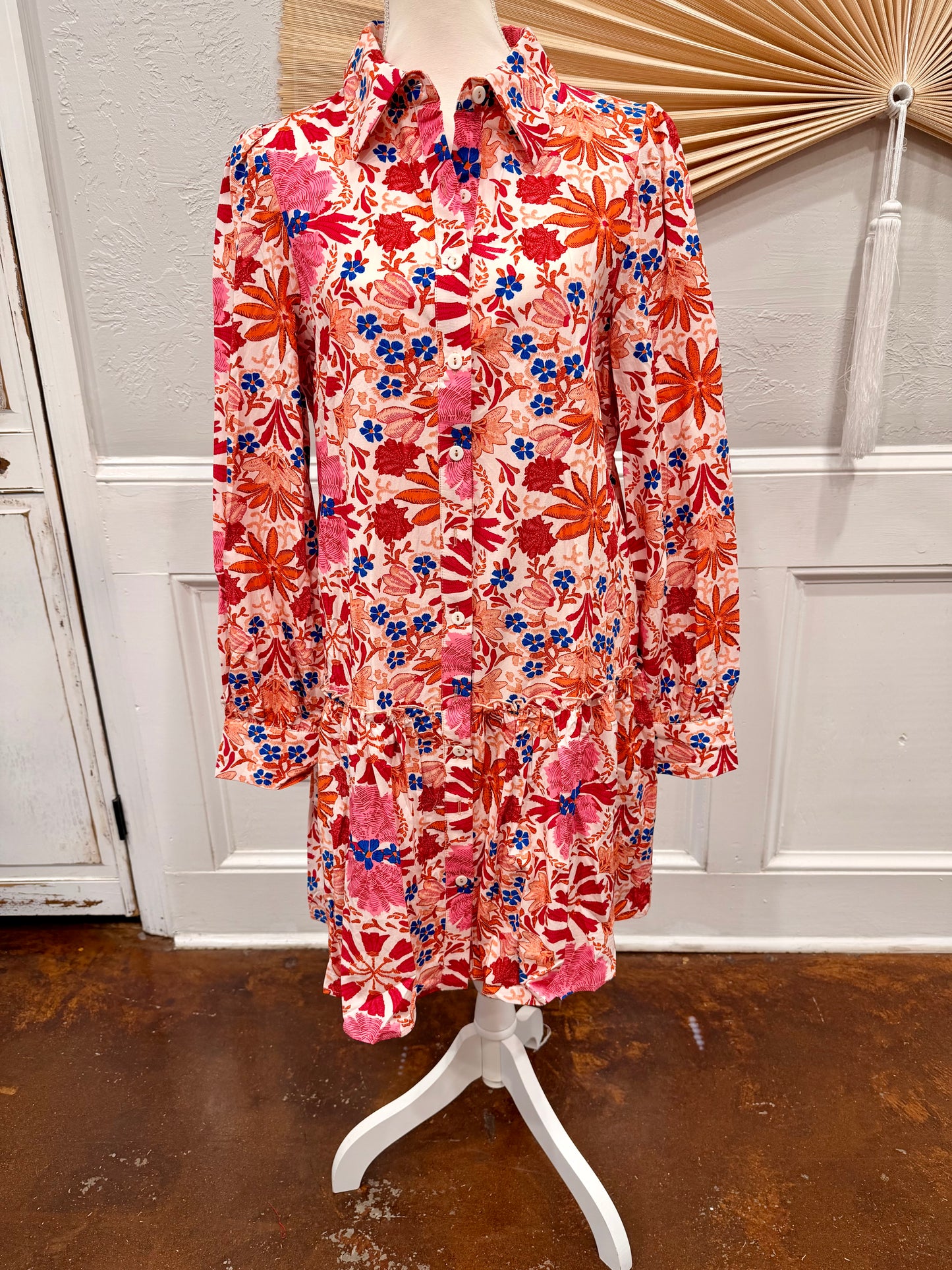 Flower Print Mini Dress