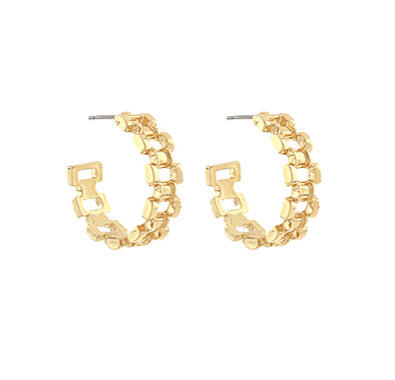 Watchband Style Hoops