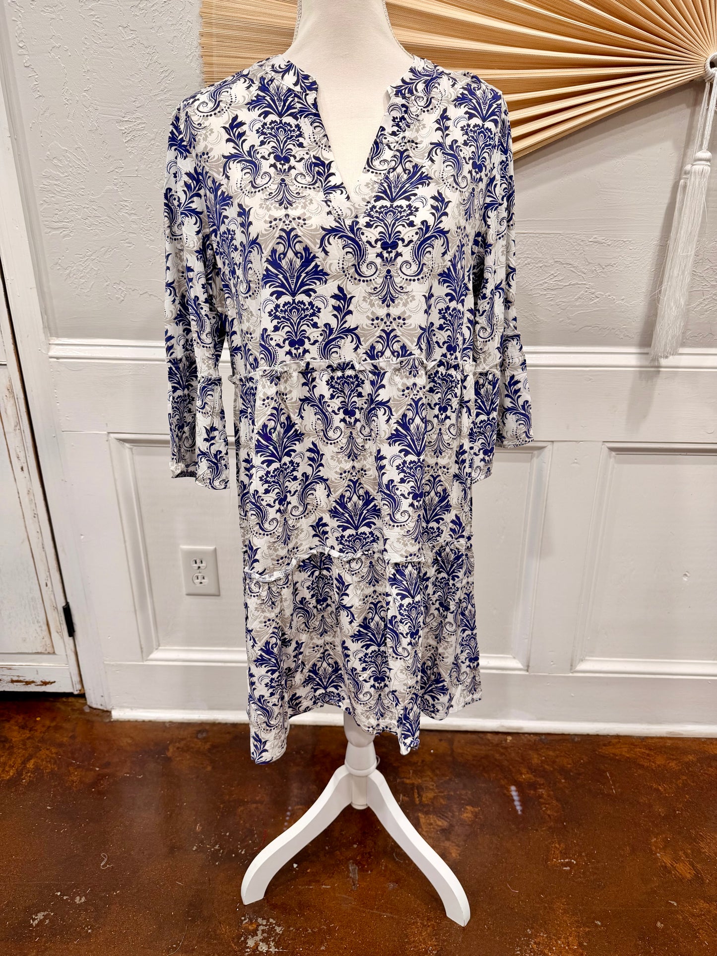 Boho Floral Print Mini Boutique Dress