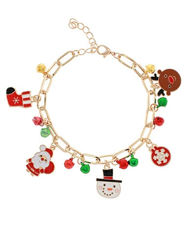 Christmas Snowman & Multi Charm Bracelet