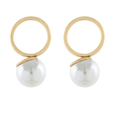 15mm Pearl & Ring Earrings