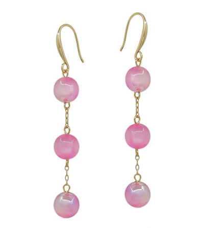Linear Candy Bead Earrings