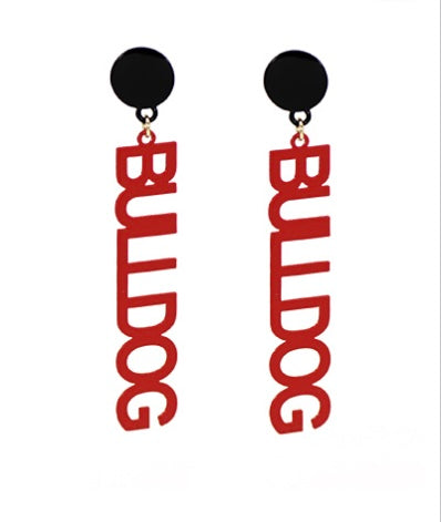 Bulldog Dangle Earrings