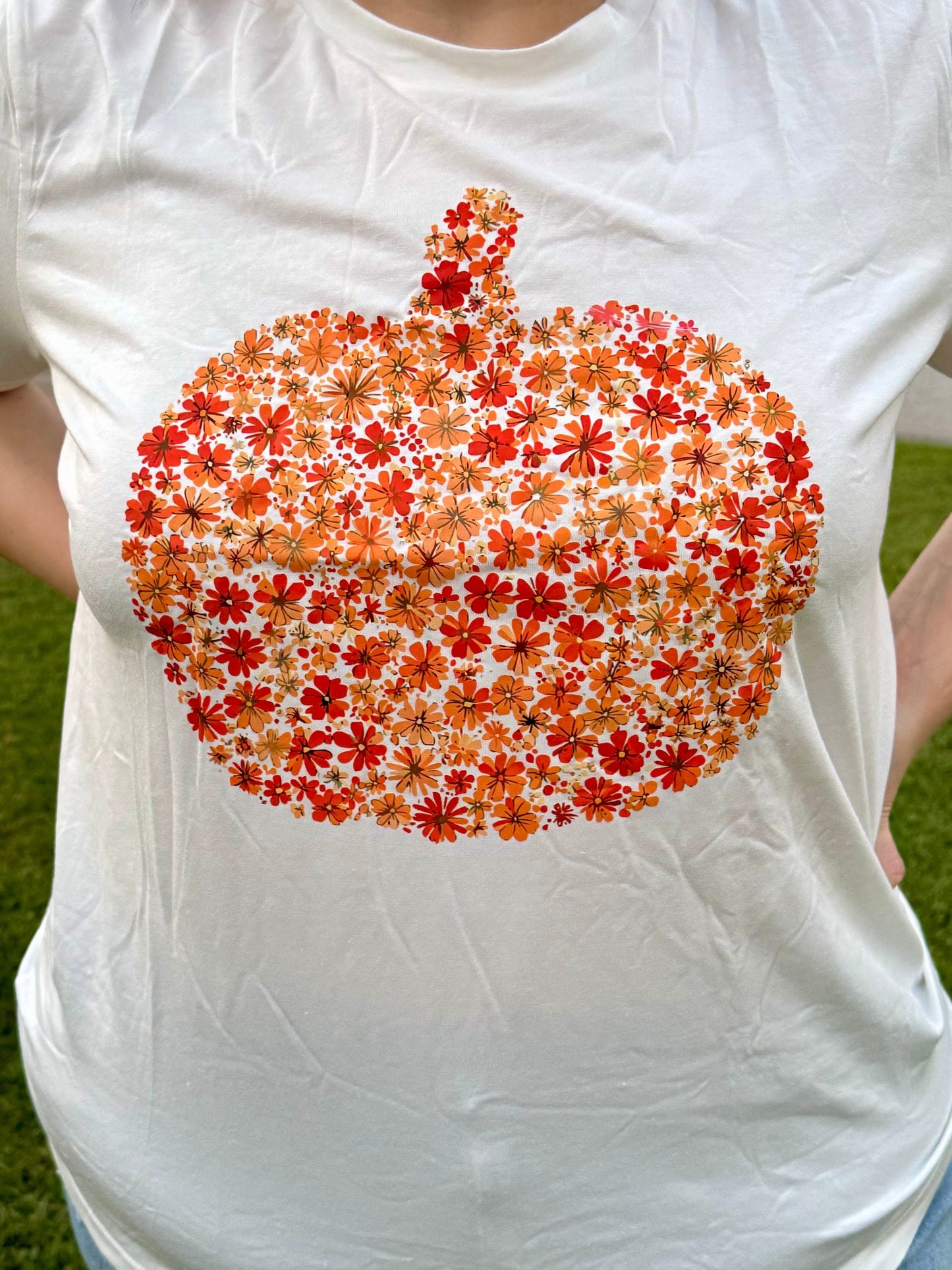 Floral Pumpkin Custom Graphic Tee