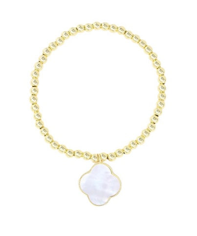 MOP Clover Charm Bracelet '26