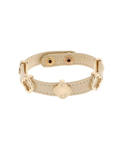 Clover Station Leather Bracelet