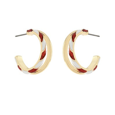 Christmas Candy Double Layered Hoops