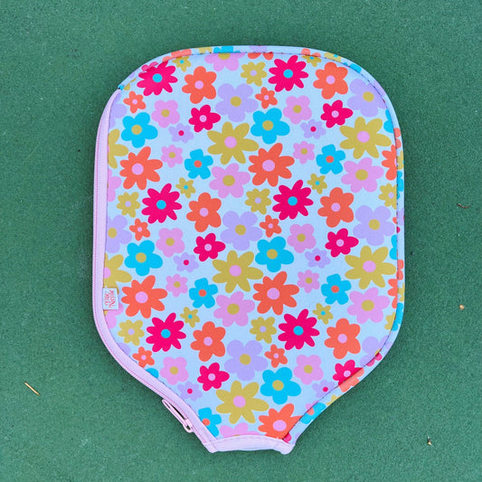 Pickleball Neoprene Paddle Case - Retro Floral